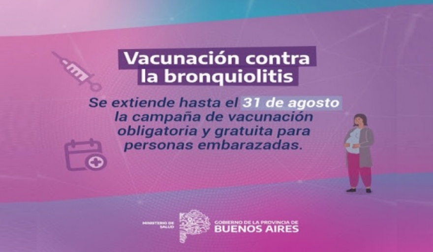 Prorrogan hasta fin de agosto la vacunación contra la bronquiolitis