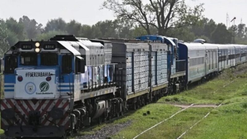 El Tren Solidario arribó con once vagones de ayuda humanitaria