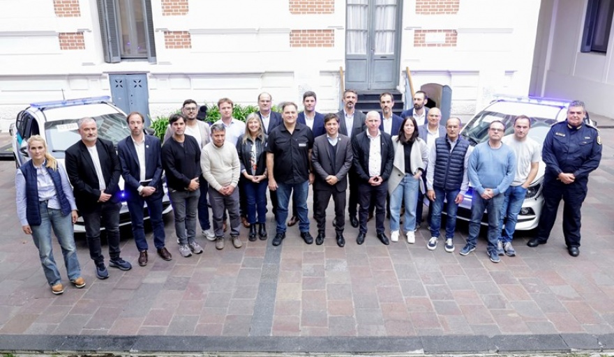 Kicillof lideró la firma de adhesión de 19 municipios al Fondo de Fortalecimiento de la Seguridad