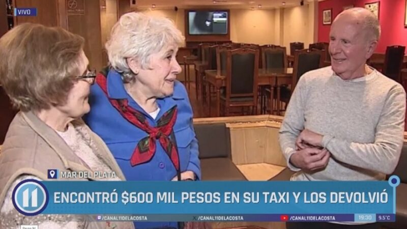 Turista olvidó una mochila con $600 mil y un taxista marplatense se la devolvió