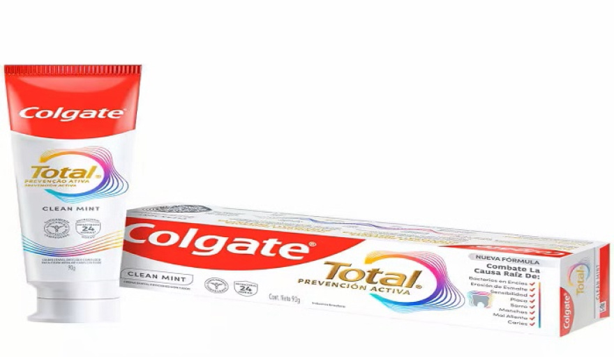 Prohíben la venta de la crema dental Colgate Total Active Prevention Clean Mint