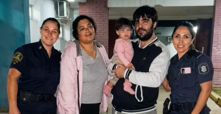 General Pinto: policías salvaron a una beba de 8 meses con la maniobra de Heimlich, que se había ahogado con un  papel de golosina